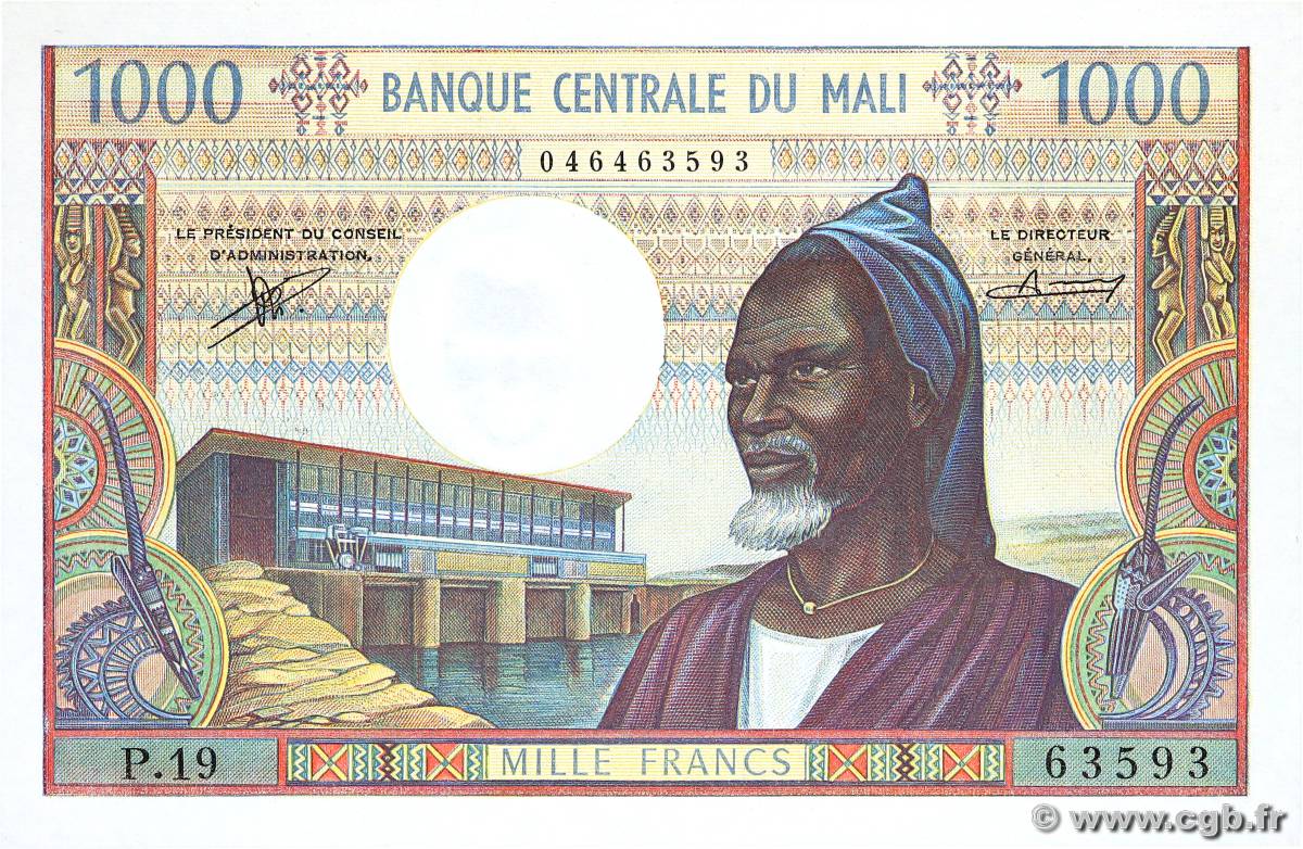 1000 Francs MALI  1970 P.13b UNC