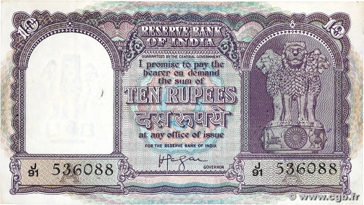 10 Rupees INDIEN
  1957 P.039c SS