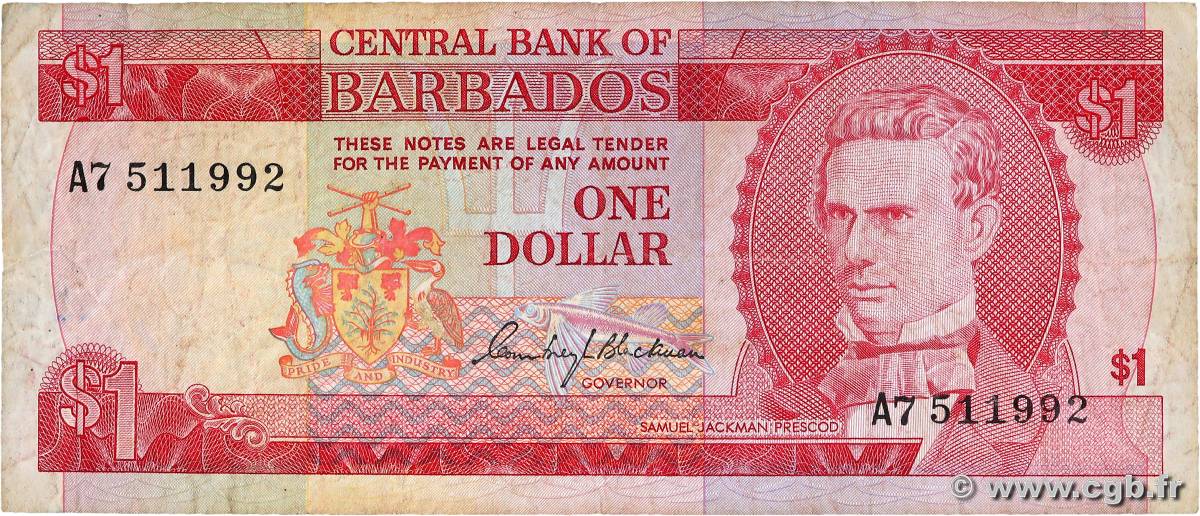 1 Dollar BARBADOS  1973 P.29a F