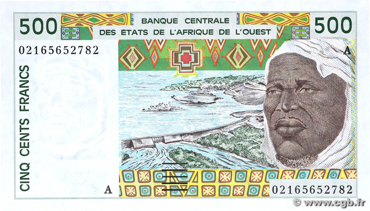 500 Francs ÉTATS DE L AFRIQUE DE L OUEST  2002 P.110Am pr.NEUF