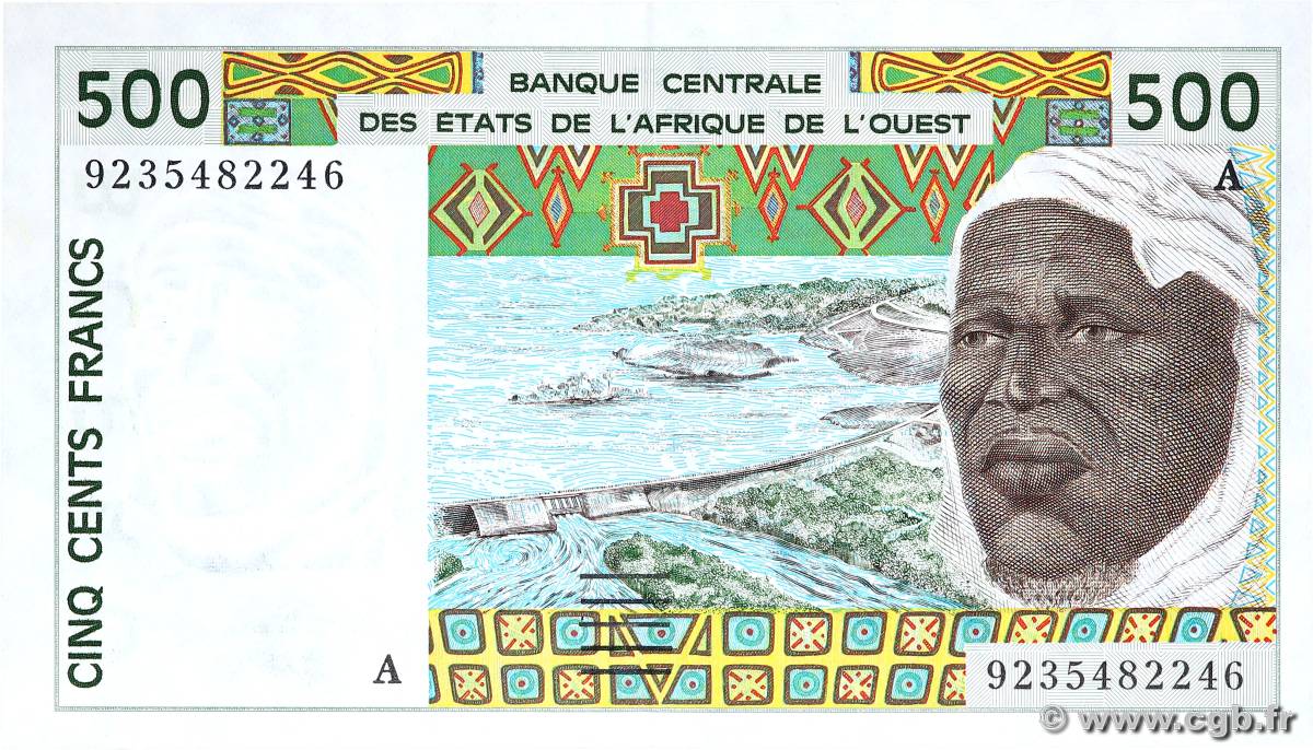 500 Francs ÉTATS DE L AFRIQUE DE L OUEST  1992 P.110Ab SUP+