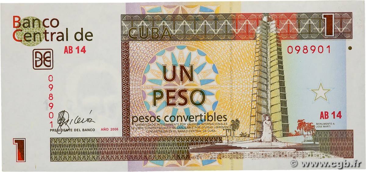1 Peso CUBA  2006 P.FX46 SPL