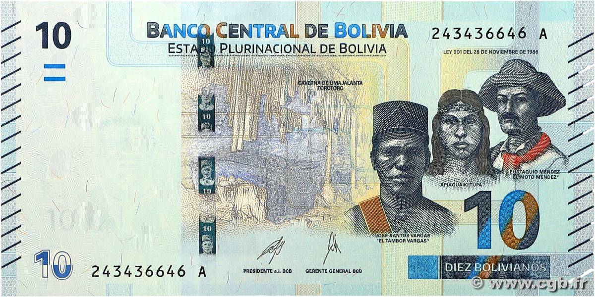 10 Bolivianos BOLIVIA  2018 P.248 FDC