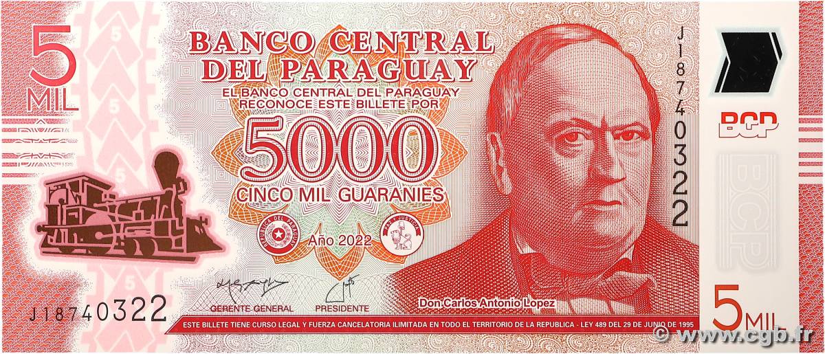 5000 Guaranies PARAGUAY  2022 P.234 UNC