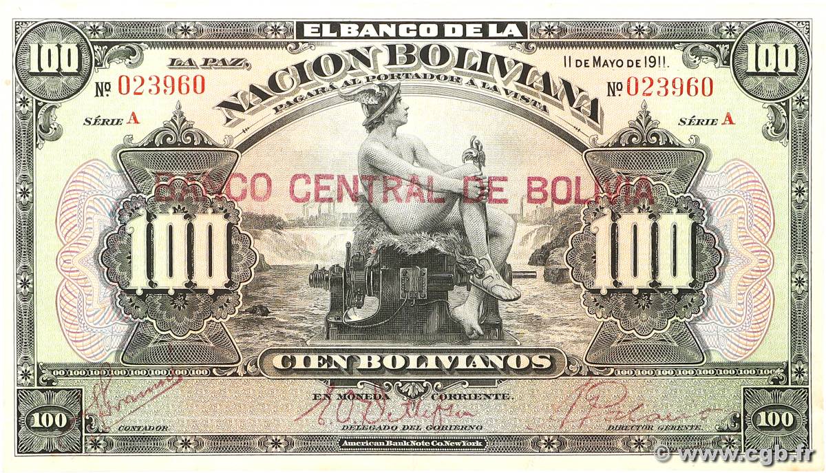 100 Bolivianos BOLIVIE  1929 P.117 pr.SUP