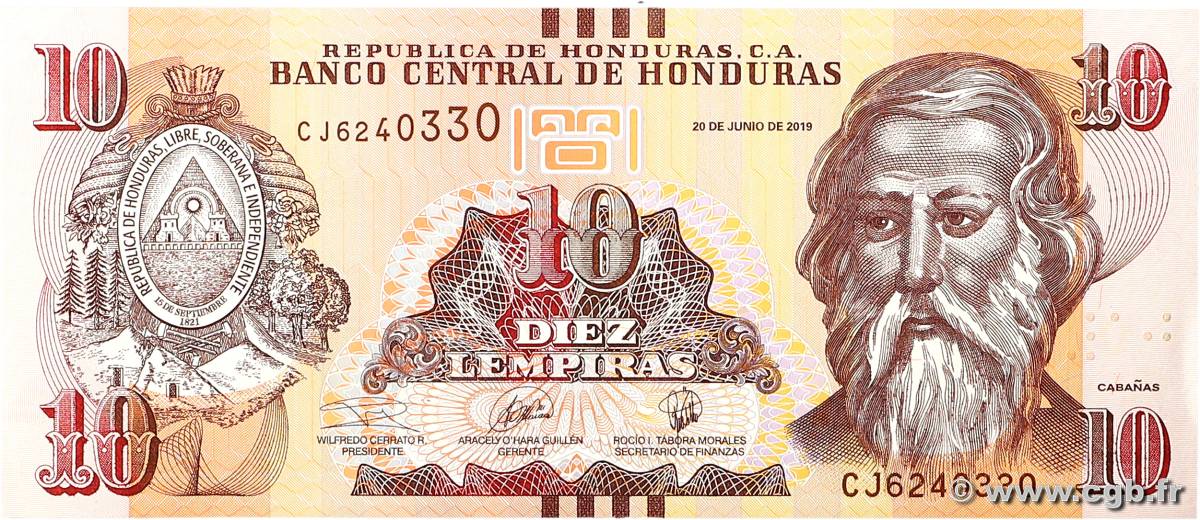 10 Lempiras HONDURAS  2019 P.099 ST