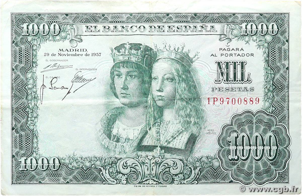 1000 Pesetas SPAIN  1957 P.149a VF