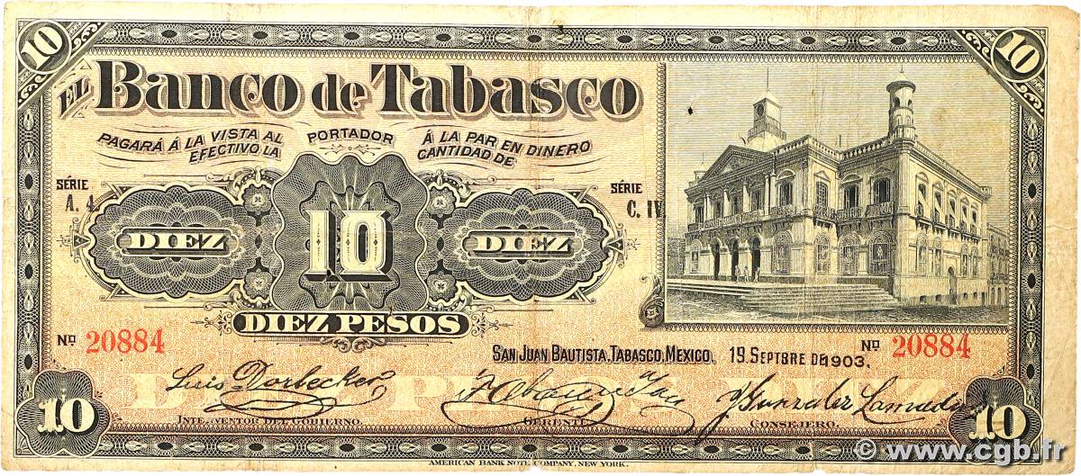 10 Pesos MEXICO Queretaro 1903 PS.0425a F