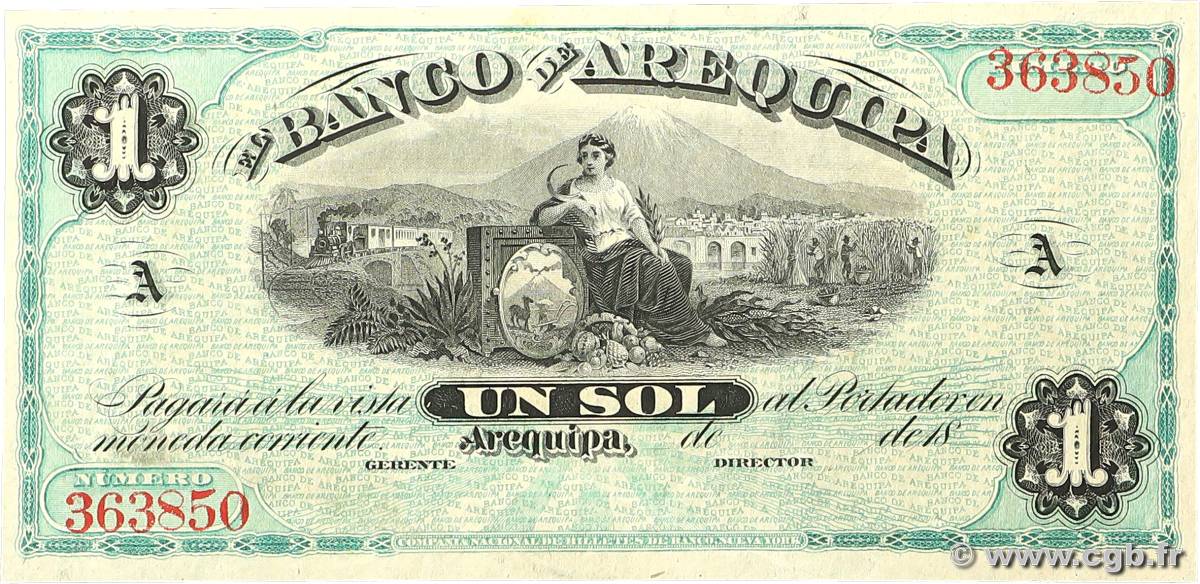 1 Sol PERU  1870 PS.117 XF