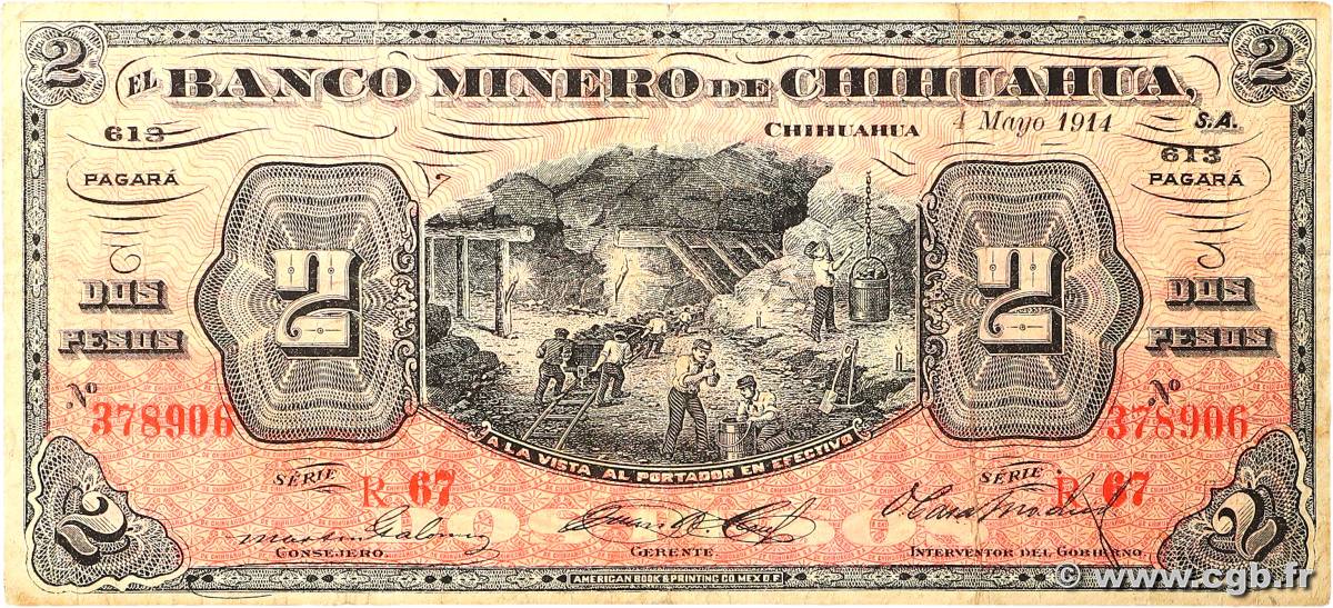 2 Pesos MEXICO  1914 PS.0184 F