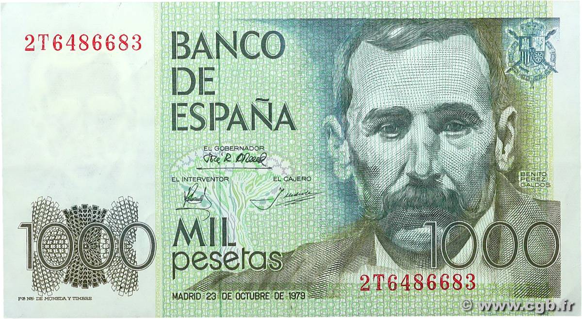 1000 Pesetas ESPAÑA  1979 P.158 EBC
