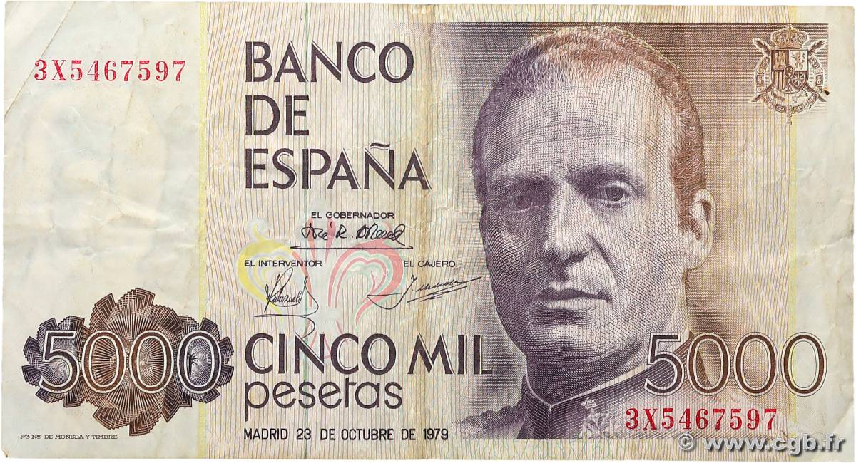 5000 Pesetas ESPAÑA  1979 P.160 BC
