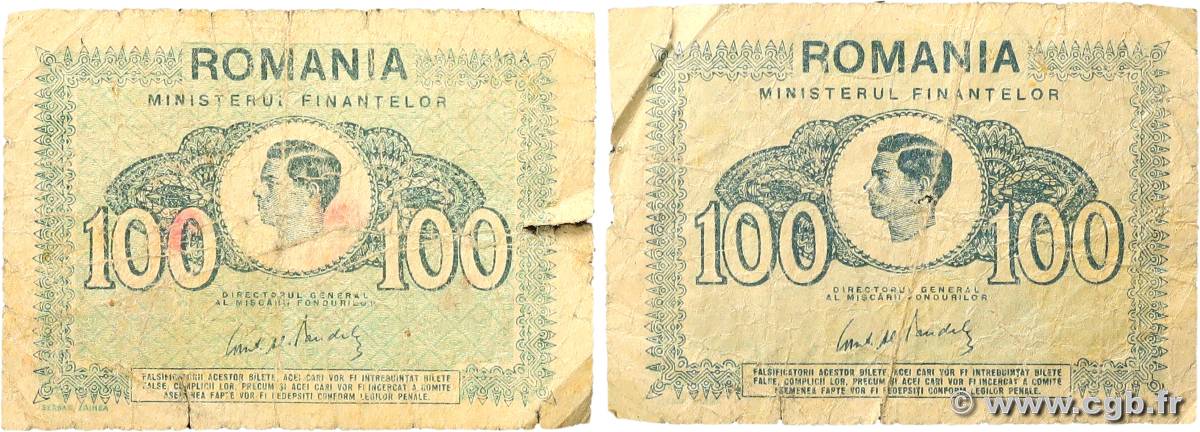 100 Lei Lot RUMÄNIEN  1945 P.078 SGE