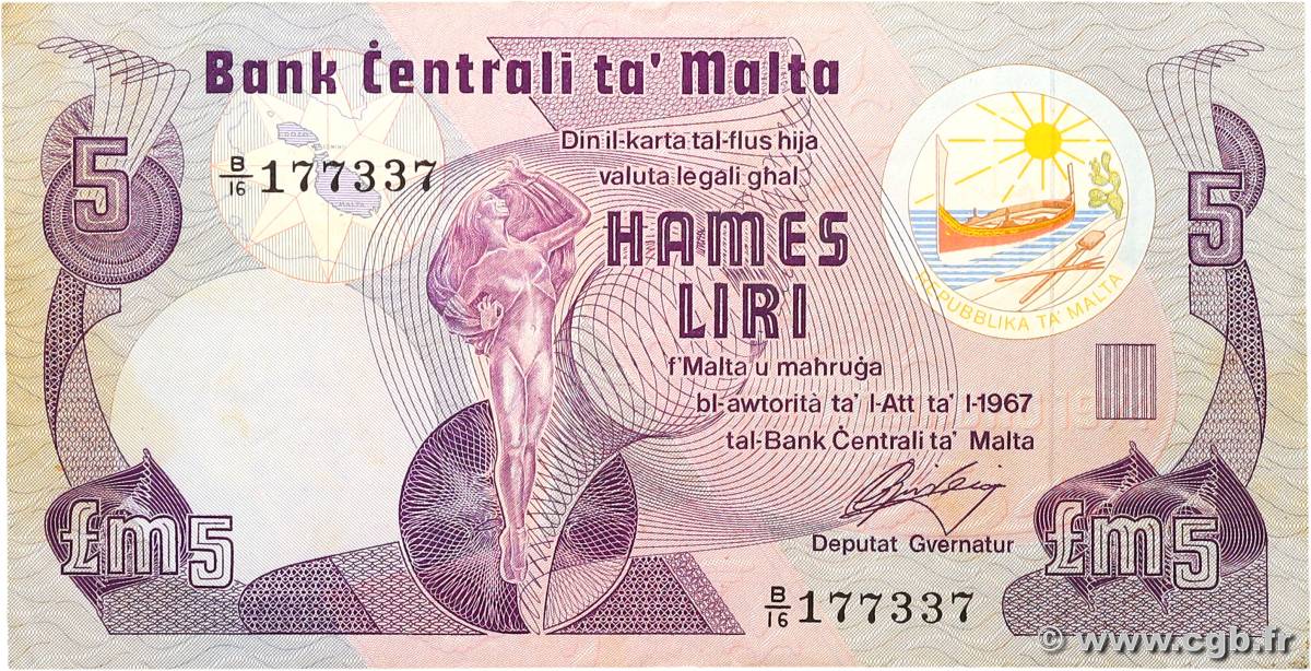 5 Liri MALTE  1979 P.35a SS