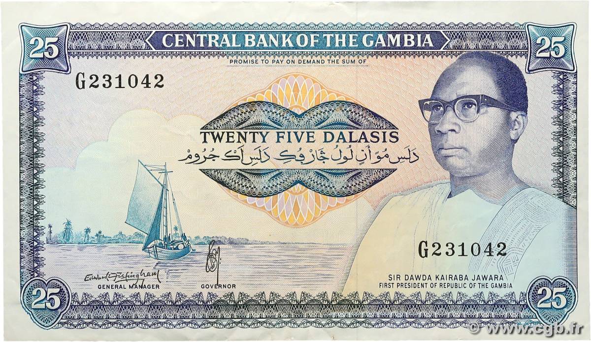 25 Dalasis GAMBIA  1987 P.11c MBC+
