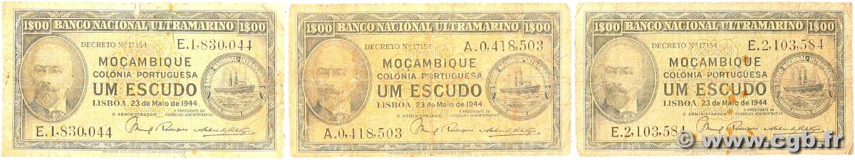 1 Escudo Lot MOZAMBIQUE  1944 P.092 B+