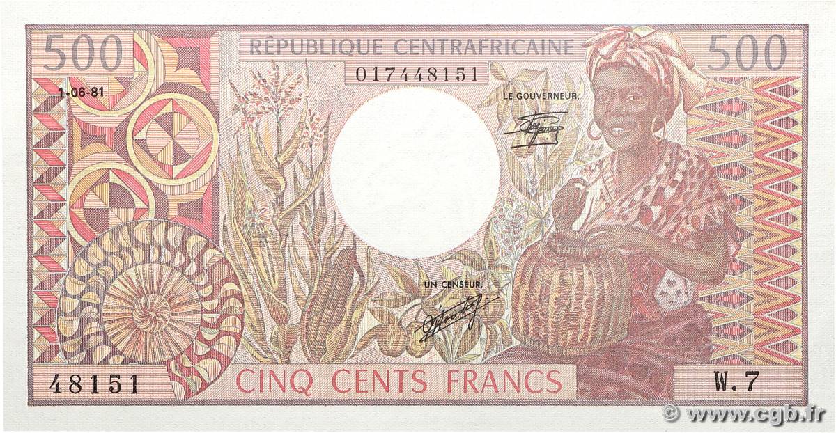 500 Francs type 1980 CENTRAL AFRICAN REPUBLIC  1981 A.188c AU+