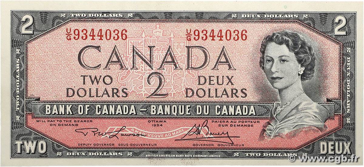 2 Dollars CANADA  1954 P.076d XF