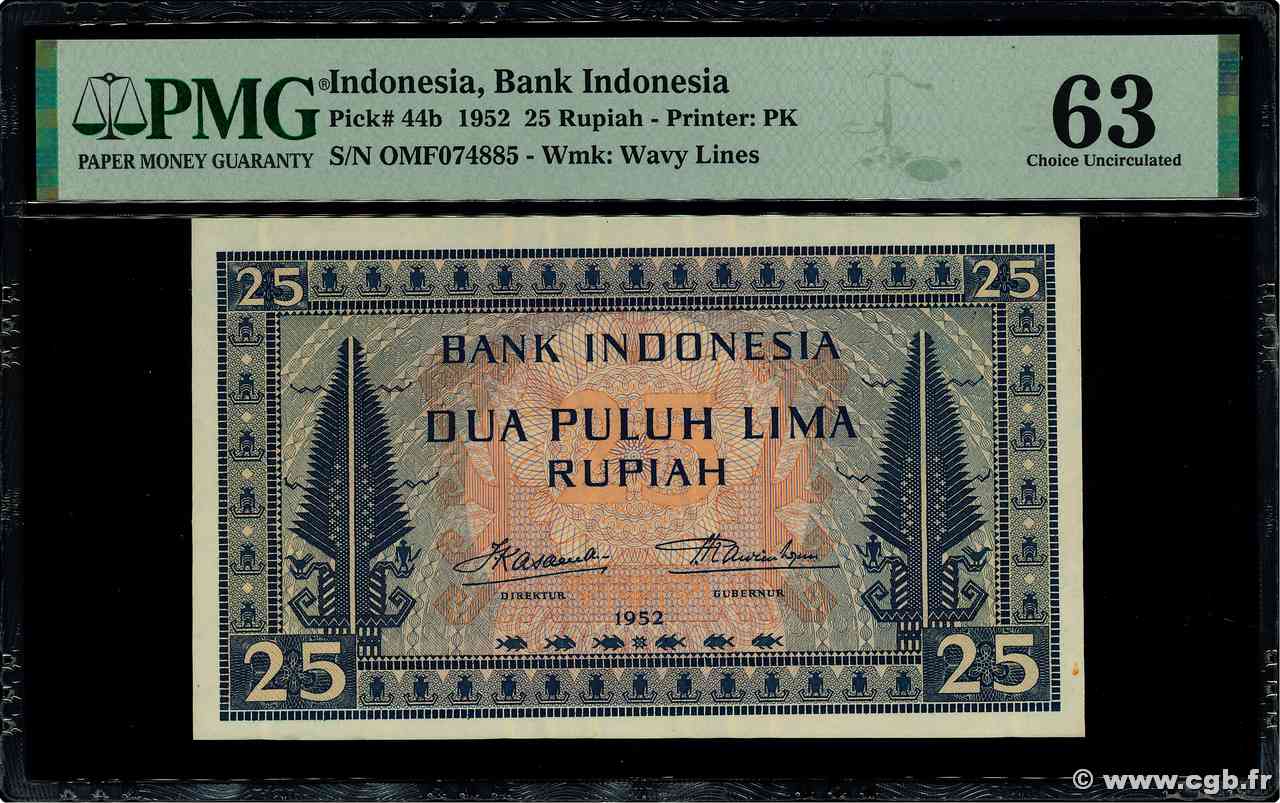 25 Rupiah INDONÉSIE  1952 P.044b pr.NEUF