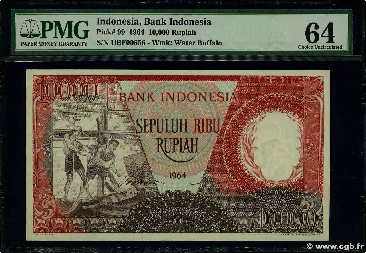10000 Rupiah INDONESIA  1964 P.099 q.FDC