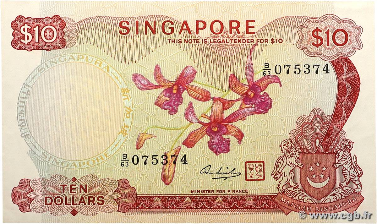 10 Dollars SINGAPORE  1973 P.03d XF+