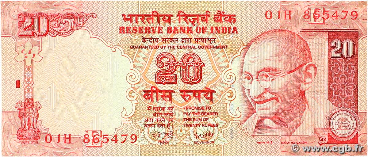20 Rupees INDE  2008 P.096f TTB+
