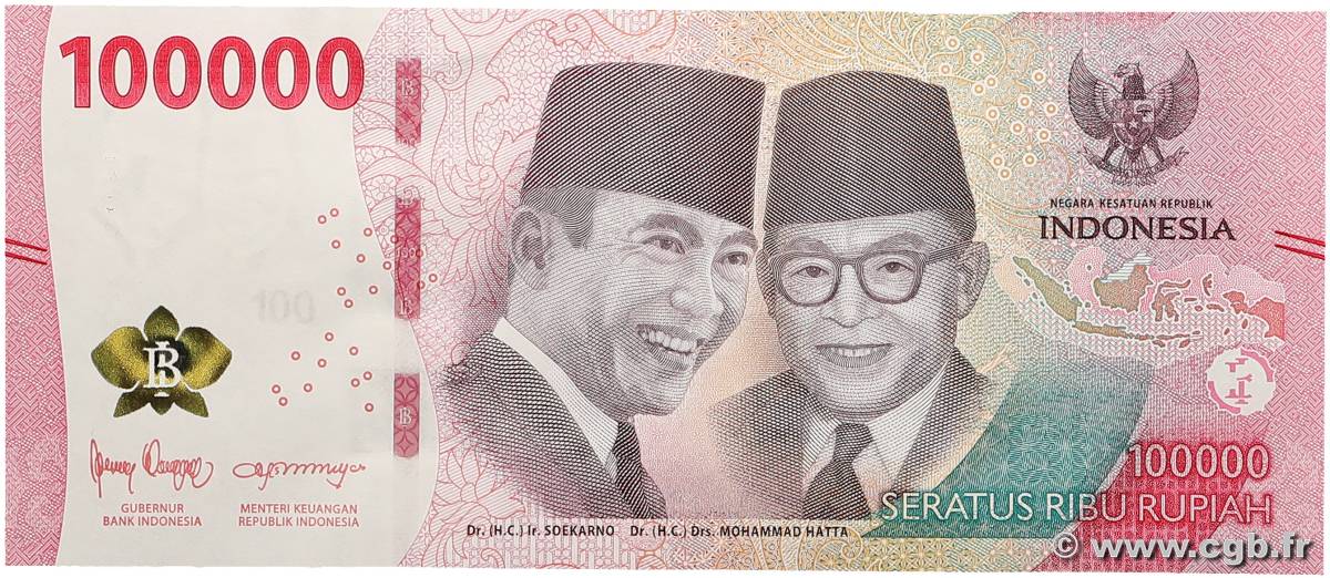 100000 Rupiah INDONESIA  2022 P.168 UNC-