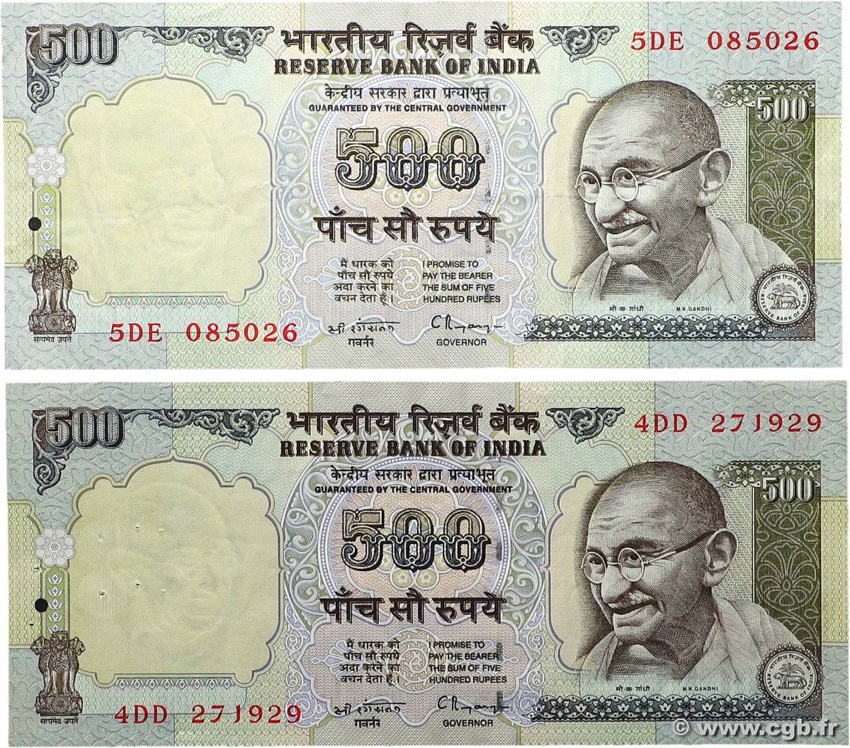 500 Rupees Lot INDE  1998 P.092a TTB+