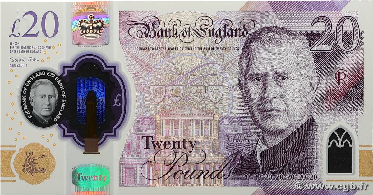 20 Pounds ANGLETERRE  2023 P.400 NEUF