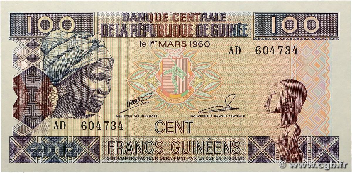 100 Francs Guinéens GUINEA  2012 P.35b UNC