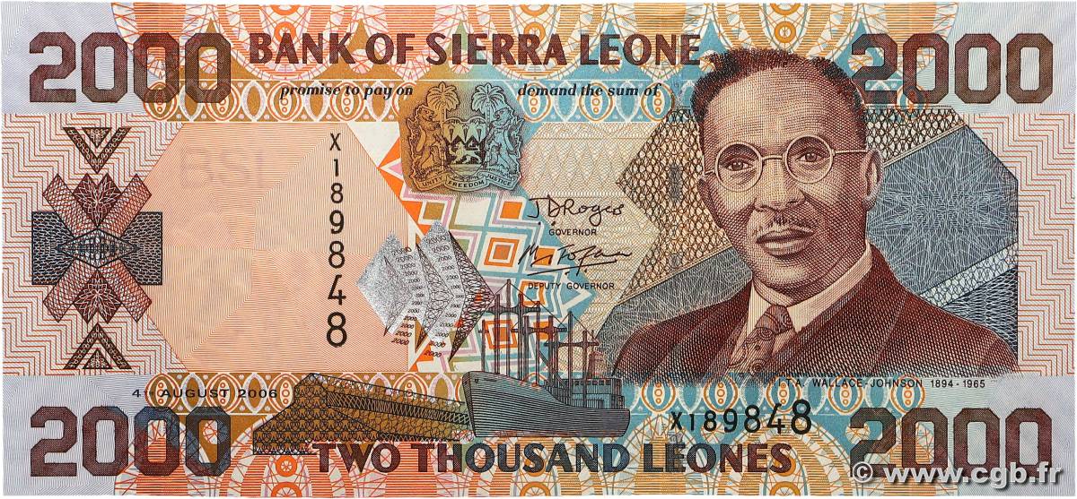 2000 Leones SIERRA LEONE  2006 P.26c AU