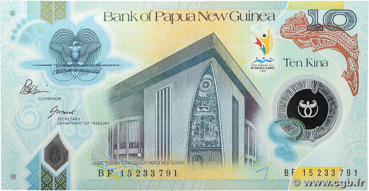 10 Kina PAPUA-NEUGUINEA  2015 P.48 ST