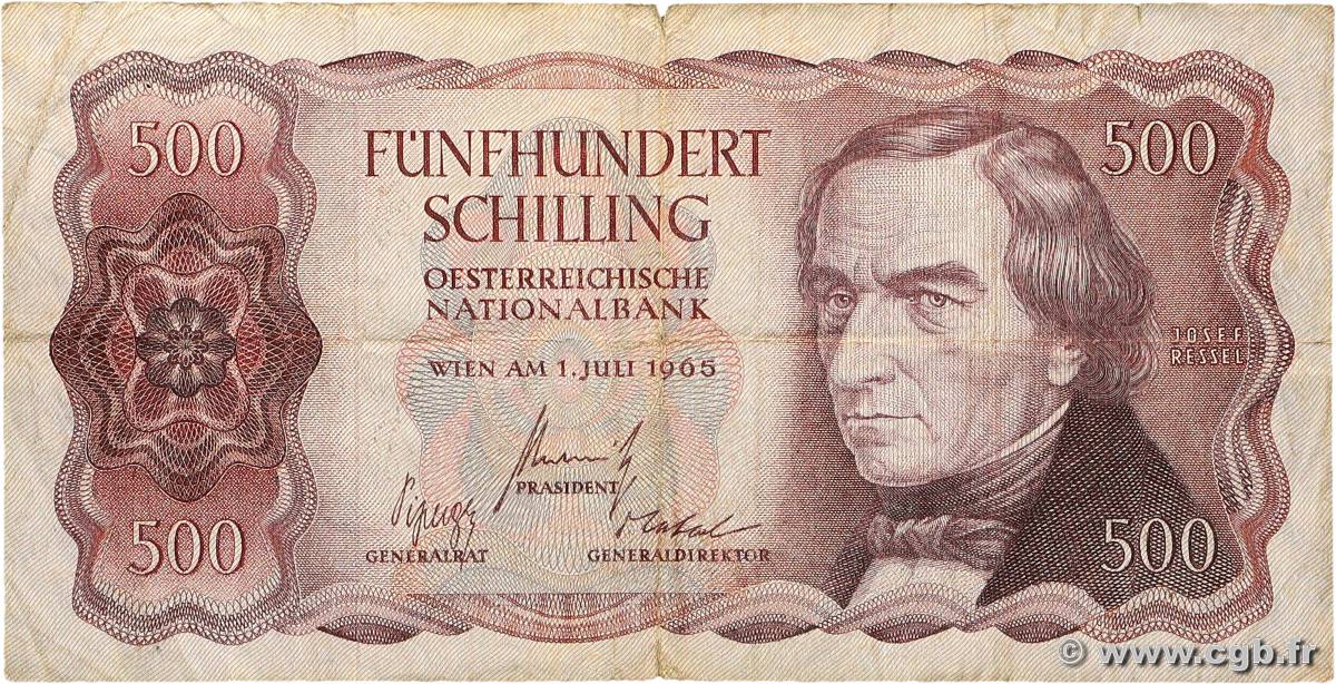 500 Schilling AUSTRIA  1965 P.139a F