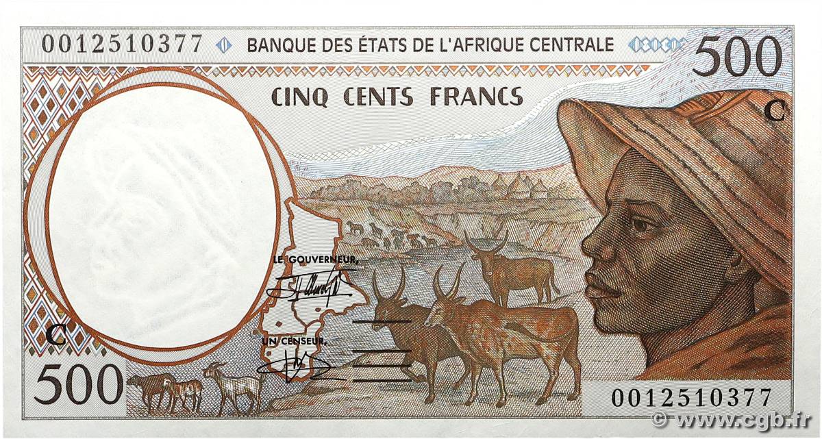 500 Francs type 1993C CONGO  2000 A.224Cg UNC-