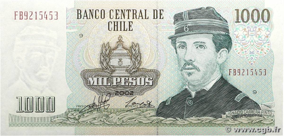 1000 Pesos CHILI  2002 P.154f NEUF