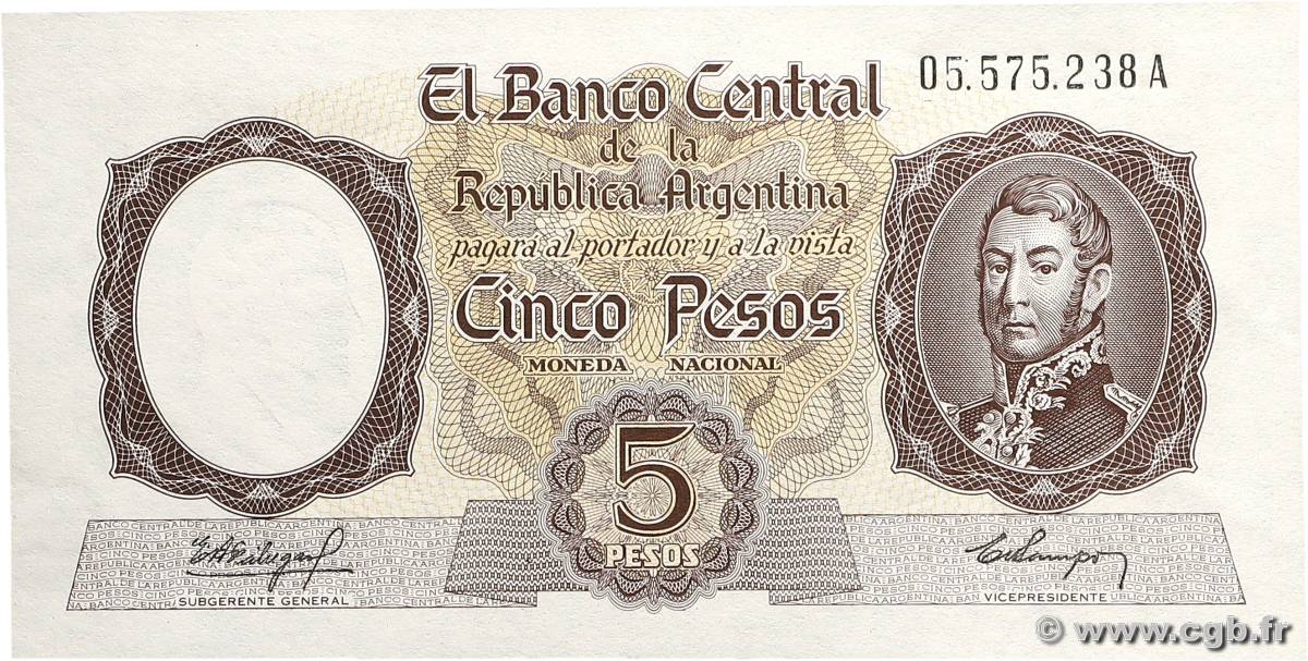 5 Pesos ARGENTINA  1960 P.275a SC+