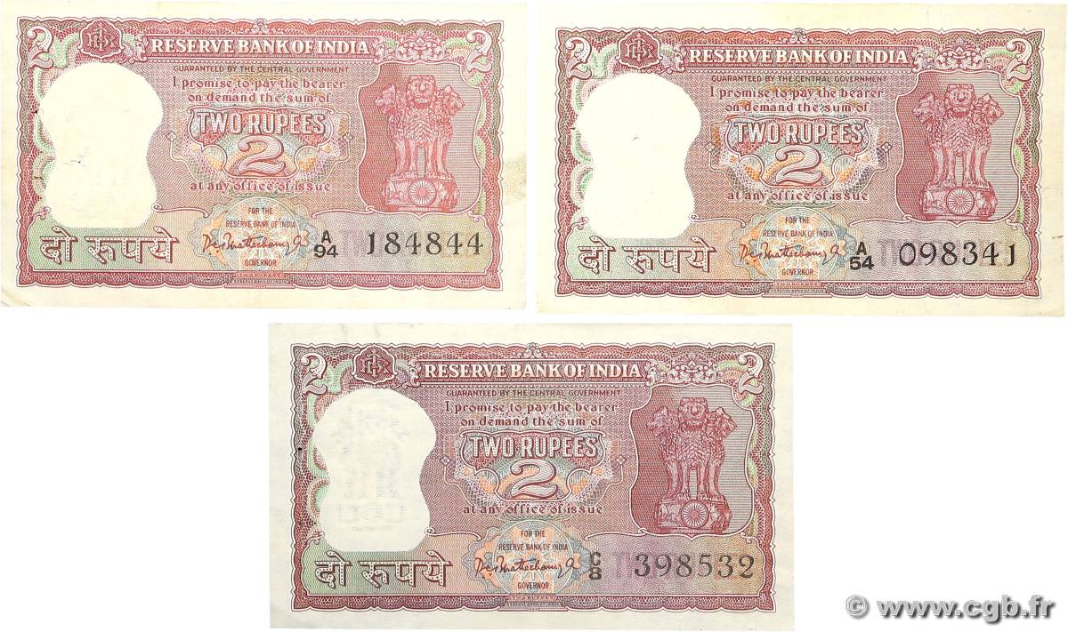 2 Rupees Lot INDIA
  1967 P.030 SPL