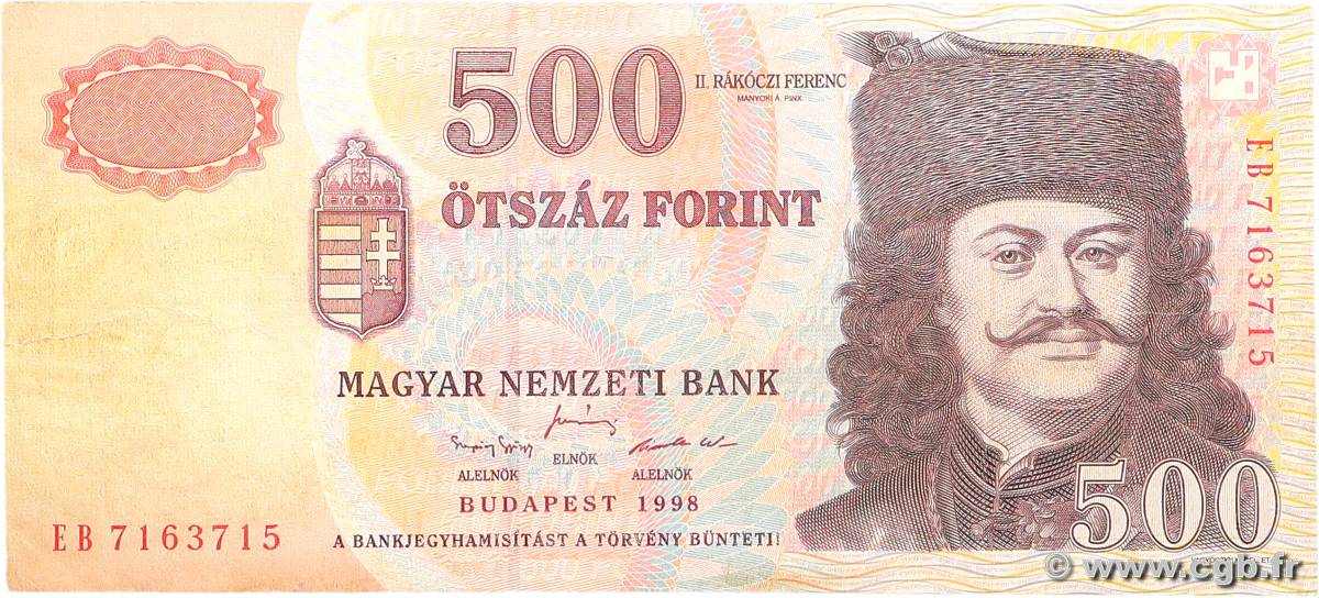 500 Forint HUNGARY  1998 P.179a F