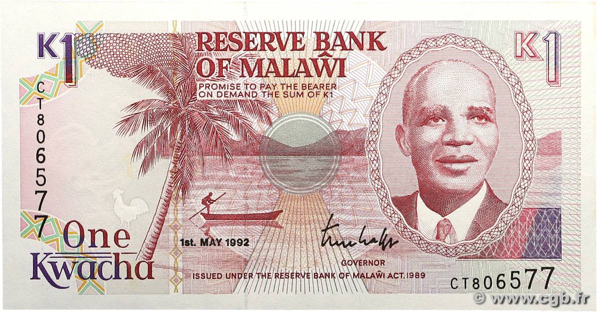1 Kwacha MALAWI  1992 P.23b NEUF