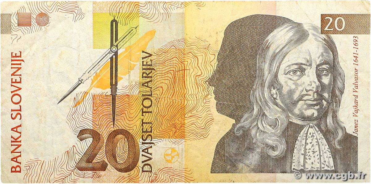 20 Tolarjev SLOWENIEN  1992 P.12a S
