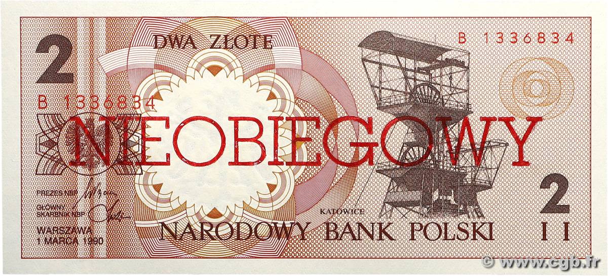 2 Zlote POLOGNE  1990 P.165a NEUF