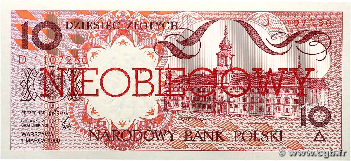 10 Zlotych POLAND  1990 P.167a UNC