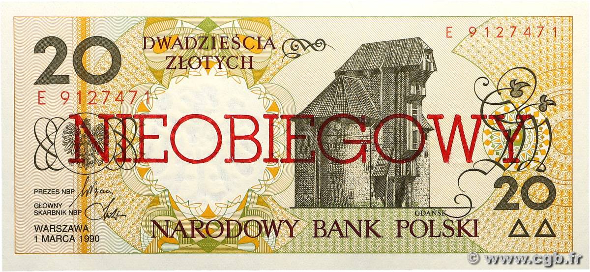 20 Zlotych POLOGNE  1990 P.168a NEUF