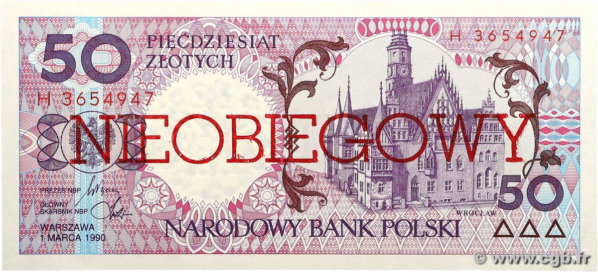 50 Zlotych POLOGNE  1990 P.169a NEUF