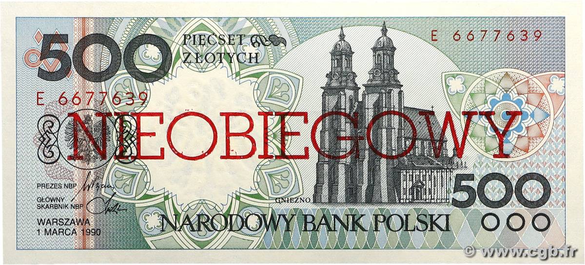 500 Zlotych POLOGNE  1990 P.172a NEUF