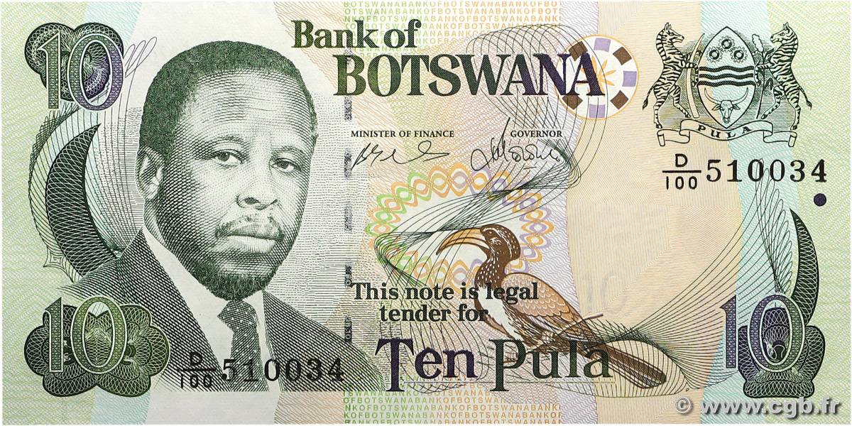 10 Pula BOTSWANA (REPUBLIC OF)  2007 P.24b UNC