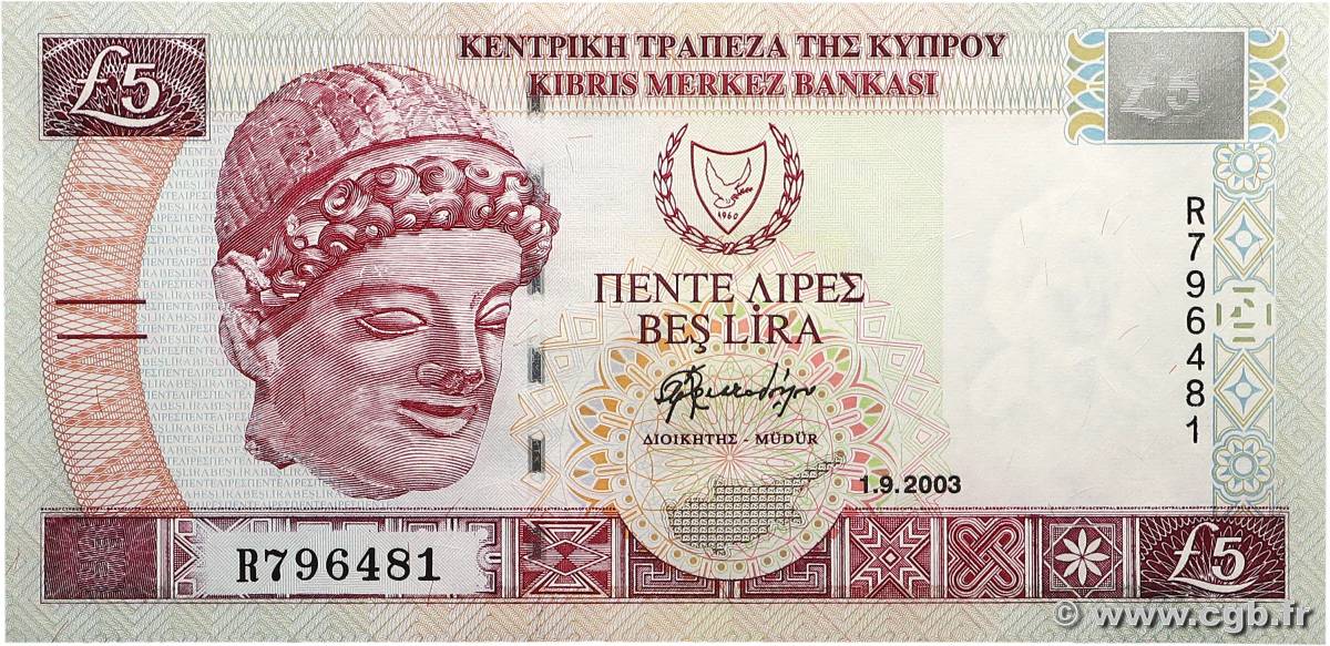 5 Pounds CYPRUS  2003 P.61b UNC