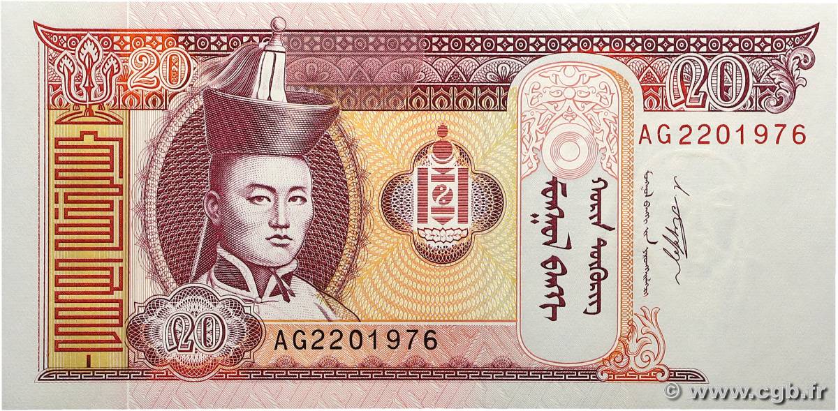 20 Tugrik MONGOLIE  2009 P.63e UNC
