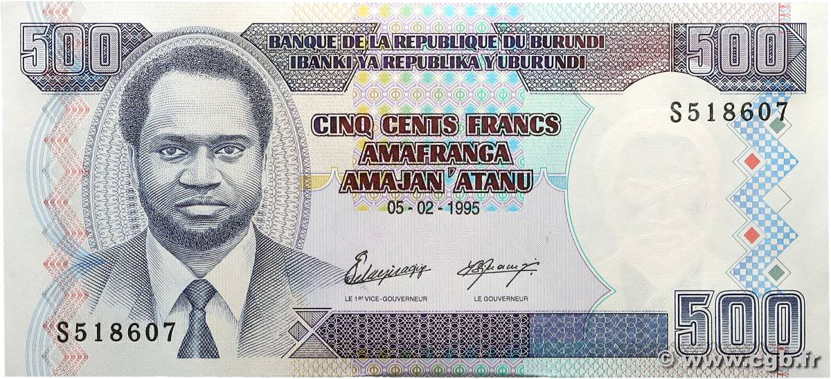 500 Francs BURUNDI  1995 P.37A UNC