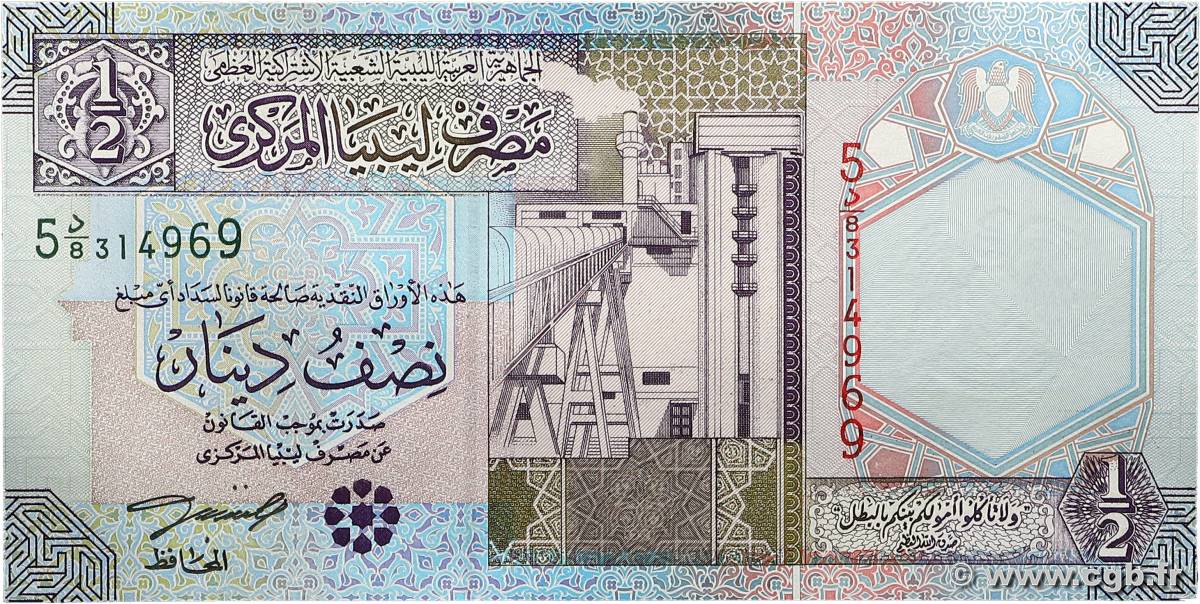 1/2 Dinar LIBYA  2002 P.63 UNC